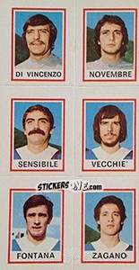 Cromo D Vincenzo / Novembre / Sensibile / Vecchie' / Fontana / Zagano - Calciatori 1974-1975 - Panini