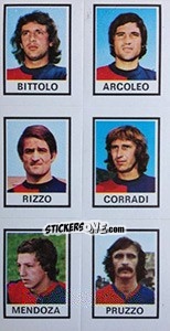 Sticker Bittolo / Arcoleo / Rizzo / Corradi / Mendoza / Pruzzo - Calciatori 1974-1975 n. 569 - Panini
