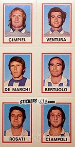 Cromo Cimpiel / Ventura / De Marchi / Bertuolo / Rosati / Ciampoli - Calciatori 1974-1975 - Panini