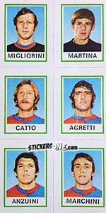 Sticker Migliorini / Martina / Catto / Agretti / Anzuini / Marchini - Calciatori 1974-1975 - Panini