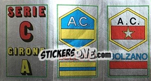 Sticker Scudetto Serie C Girone A / Belluno / Bolzano - Calciatori 1974-1975 n. 600 - Panini