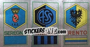 Sticker Scudetto Seregno / Solbiatese / Trento - Calciatori 1974-1975 n. 605 - Panini
