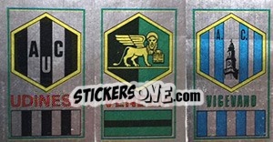 Sticker Scudetto Udinese / Venezia / Vigevano - Calciatori 1974-1975 n. 606 - Panini