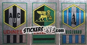 Sticker Scudetto Udinese / Venezia / Vigevano - Calciatori 1974-1975 - Panini