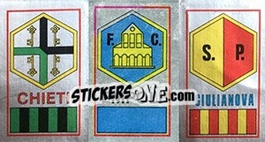 Sticker Scudetto Chieti / Empoli / Giulianova - Calciatori 1974-1975 n. 608 - Panini