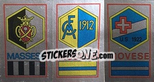 Sticker Scudetto Massese / Modena / Novese - Calciatori 1974-1975 - Panini