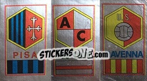 Sticker Scudetto Pisa / Pro Vasto / Ravenna - Calciatori 1974-1975 n. 611 - Panini