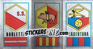 Sticker Scudetto Barletta / Benevento / Casertana - Calciatori 1974-1975 n. 615 - Panini