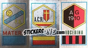 Sticker Scudetto Matera / Messina / Nocerina - Calciatori 1974-1975 - Panini