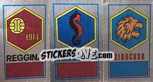 Sticker Scudetto Reggina / Salernitana / Siracusa - Calciatori 1974-1975 n. 619 - Panini