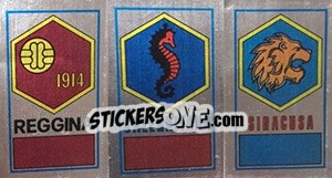 Sticker Scudetto Reggina / Salernitana / Siracusa - Calciatori 1974-1975 - Panini