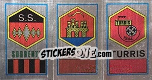 Sticker Scudetto Sorrento / Trapani / Turris - Calciatori 1974-1975 n. 620 - Panini