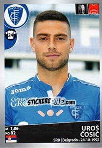 Sticker Uroš Cosic - Calciatori 2016-2017 n. 147 - Panini