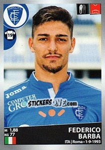 Sticker Federico Barba - Calciatori 2016-2017 n. 150 - Panini