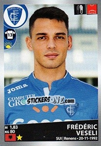 Sticker Frédéric Veseli - Calciatori 2016-2017 n. 154 - Panini
