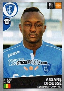 Cromo Assane Dioussé - Calciatori 2016-2017 - Panini