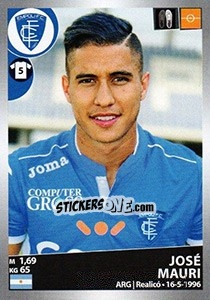 Sticker José Mauri - Calciatori 2016-2017 n. 158 - Panini