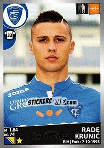 Sticker Rade Krunic - Calciatori 2016-2017 n. 161 - Panini