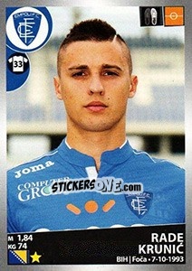 Sticker Rade Krunic - Calciatori 2016-2017 - Panini