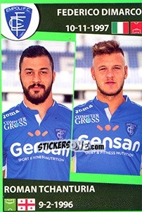 Cromo Federico Dimarco / Roman Tchanturia - Calciatori 2016-2017 - Panini