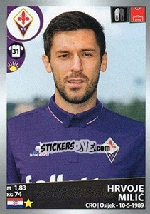 Sticker Hrvoje Milic - Calciatori 2016-2017 n. 180 - Panini