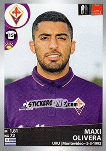 Figurina Maxi Olivera - Calciatori 2016-2017 - Panini