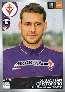 Sticker Sebastián Cristóforo - Calciatori 2016-2017 n. 183 - Panini