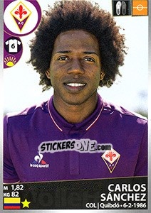 Sticker Carlos Sánchez - Calciatori 2016-2017 n. 185 - Panini