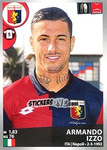 Sticker Armando Izzo - Calciatori 2016-2017 - Panini