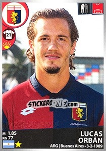 Sticker Lucas Orbán - Calciatori 2016-2017 n. 206 - Panini