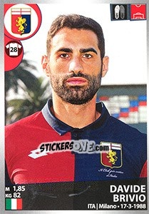 Sticker Davide Brivio - Calciatori 2016-2017 n. 210 - Panini