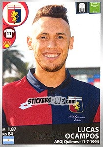 Cromo Lucas Ocampos - Calciatori 2016-2017 n. 218 - Panini