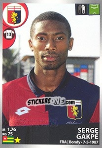 Cromo Serge Gakpé - Calciatori 2016-2017 n. 219 - Panini