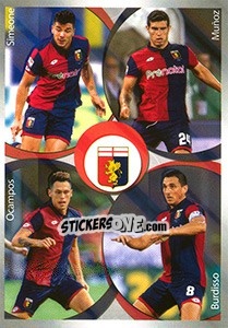 Sticker Genoa Burdisso / Muñoz / Ocampos / Simeone - Calciatori 2016-2017 n. 223 - Panini