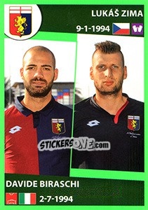 Sticker Lukáš Zima / Davide Biraschi - Calciatori 2016-2017 - Panini