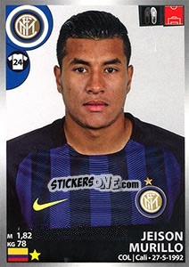 Cromo Jeison Murillo - Calciatori 2016-2017 - Panini