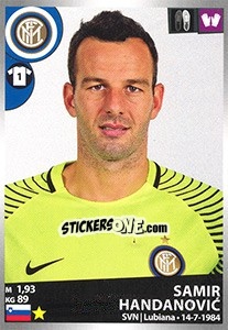 Sticker Samir Handanovic - Calciatori 2016-2017 n. 232 - Panini