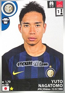 Cromo Yuto Nagatomo - Calciatori 2016-2017 - Panini