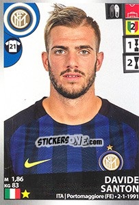 Sticker Davide Santon - Calciatori 2016-2017 n. 237 - Panini