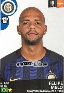 Figurina Felipe Melo - Calciatori 2016-2017 - Panini