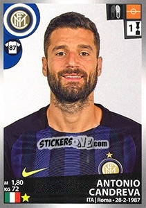 Sticker Antonio Candreva - Calciatori 2016-2017 - Panini