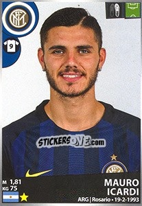 Figurina Mauro Icardi - Calciatori 2016-2017 - Panini