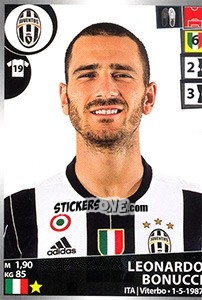 Sticker Leonardo Bonucci - Calciatori 2016-2017 - Panini