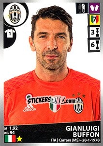 Sticker Gianluigi Buffon - Calciatori 2016-2017 n. 260 - Panini