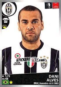 Sticker Dani Alves - Calciatori 2016-2017 n. 264 - Panini