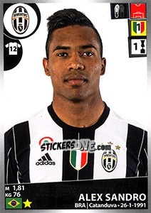 Sticker Alex Sandro - Calciatori 2016-2017 n. 265 - Panini