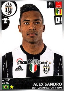 Figurina Alex Sandro - Calciatori 2016-2017 - Panini