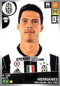 Cromo Hernanes - Calciatori 2016-2017 - Panini