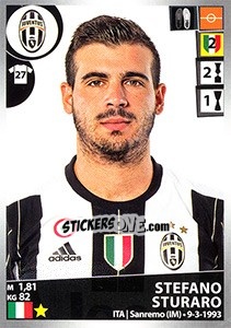 Sticker Stefano Sturaro - Calciatori 2016-2017 - Panini
