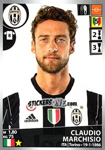 Sticker Claudio Marchisio - Calciatori 2016-2017 n. 271 - Panini